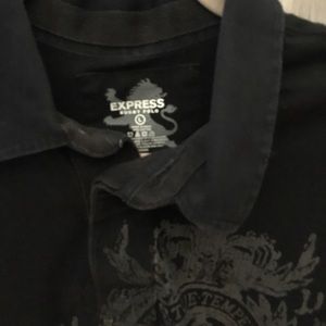 Men’s black dress polo shirt